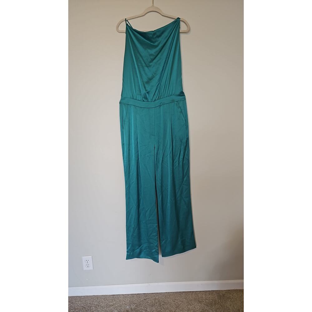 Reiss Cowl Neck Jumpsuit in Green - Picture 2 of 8